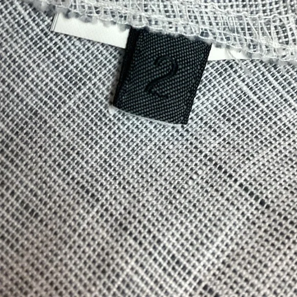 OSKA Linen Midi Dress White Gray #510 - Picture 8 of 8